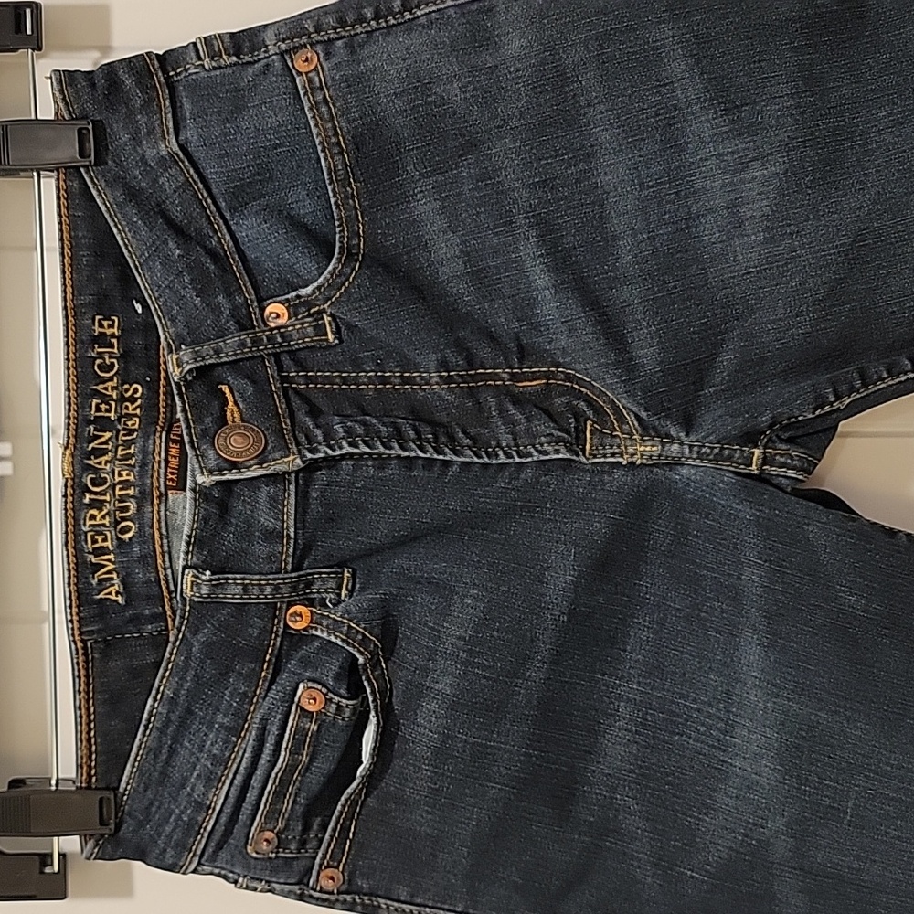 American Eagle Outfitters Extreme Flex Slim Straight Jeans Size 26x28 - Picture 9 of 11
